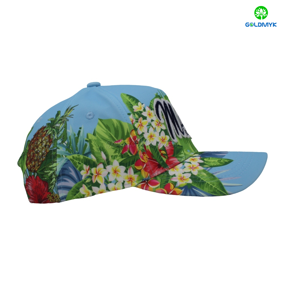 Fashion Design Flower and Fruit Sublimation Unisex Baseball Cap