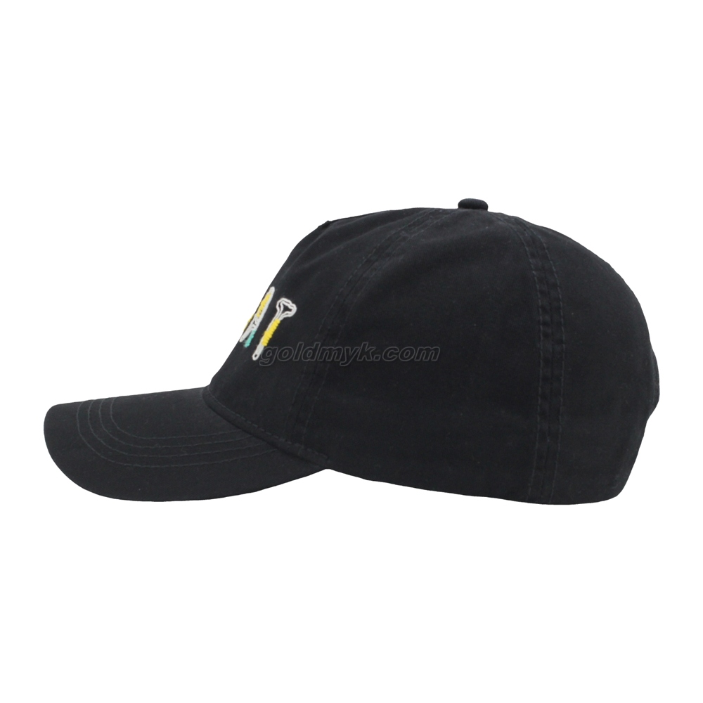 Custom Custom Logo Rope Emboridery Baseball Cap Hat embroidered hat embroidered baseball sport cap Metal Closure 