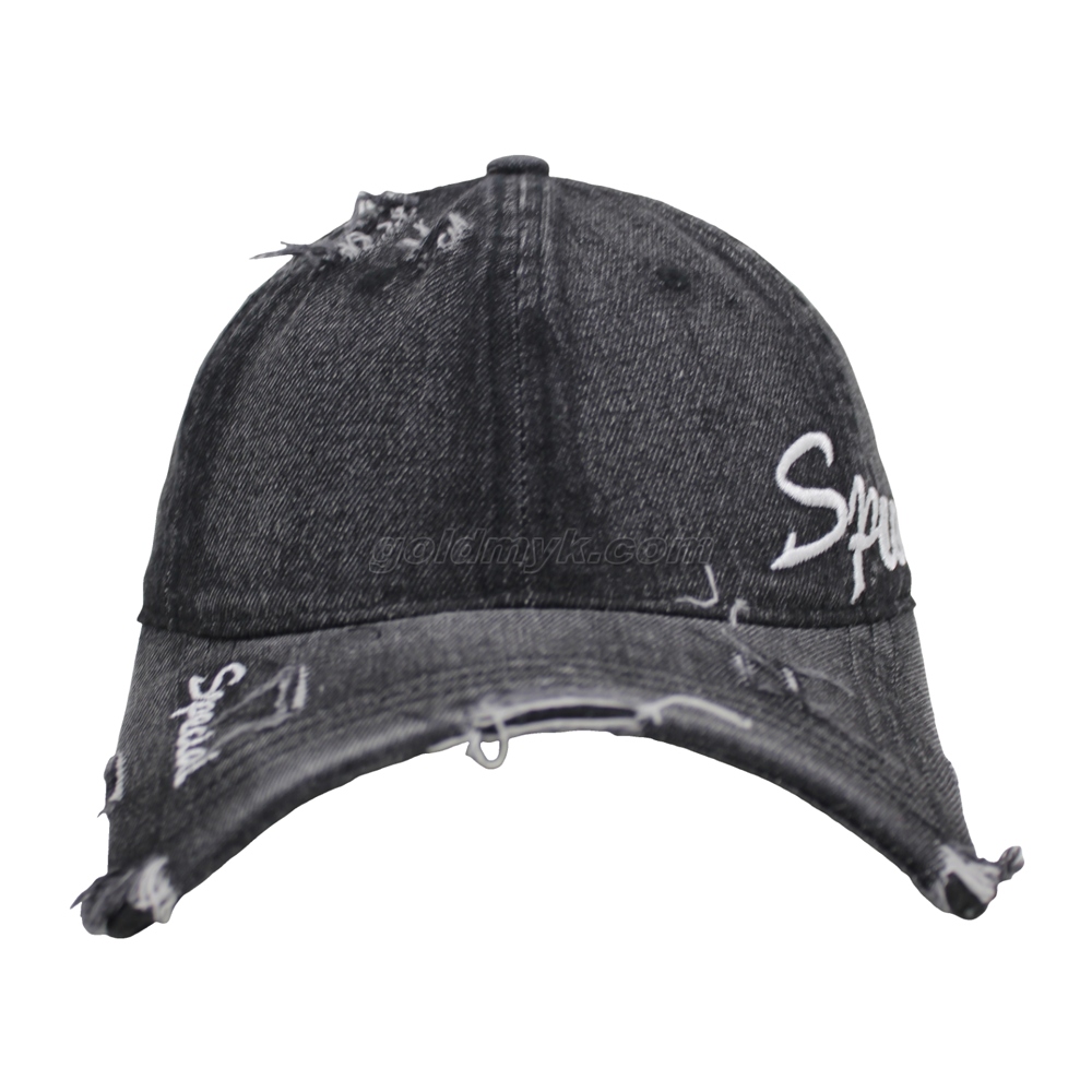 Vintage Stylish Flat Embroidery Washed Baseball Cap Dad Hat 6-panel Sports Caps For Man And Woven Can Custom Logo