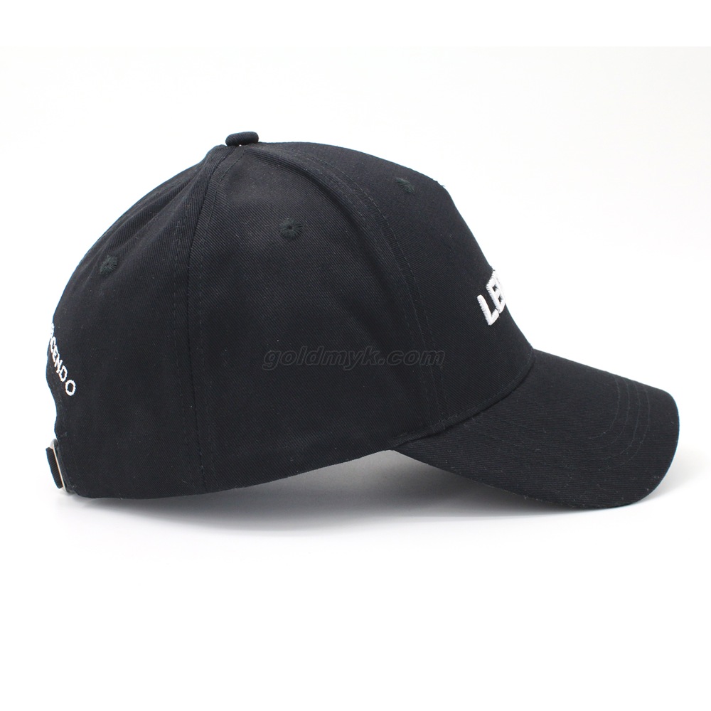 China Factory Good Quality Promotional Custom Black 100% Cotton Twill Fabric Embroidery Baseball Cap Hat for Women And Men
