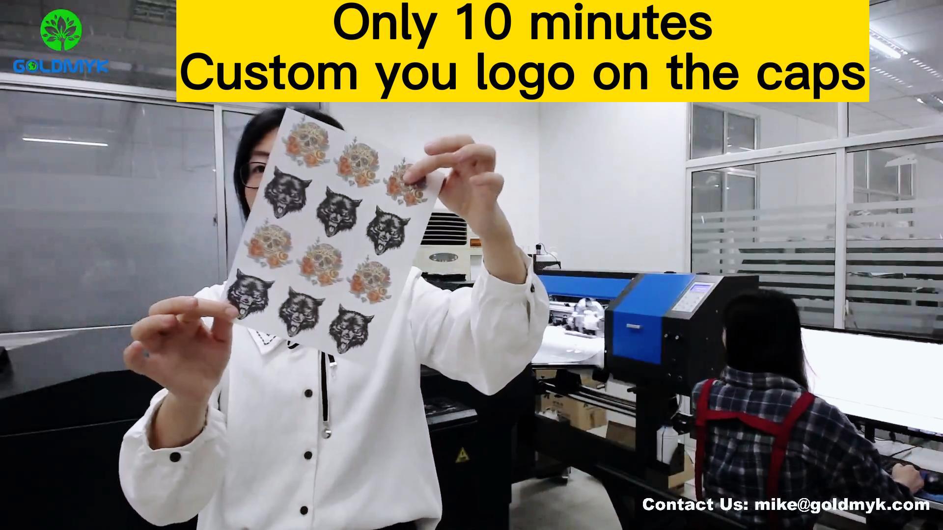 Only 10 minutes, custom your own logo on our caps and hats in 3 steps.