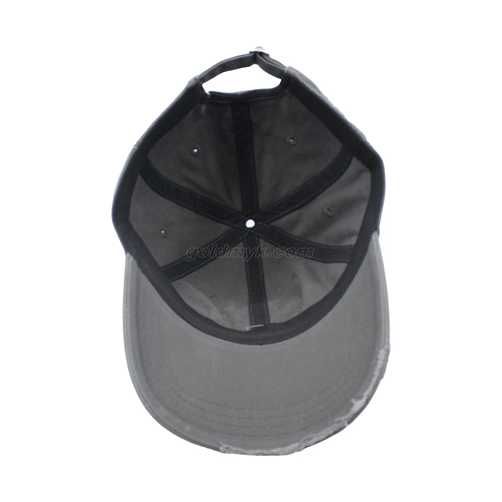 Vintage Stylish Flat Embroidery Washed Baseball Cap Dad Hat 6-panel Sports Caps For Man And Woven Can Custom Logo