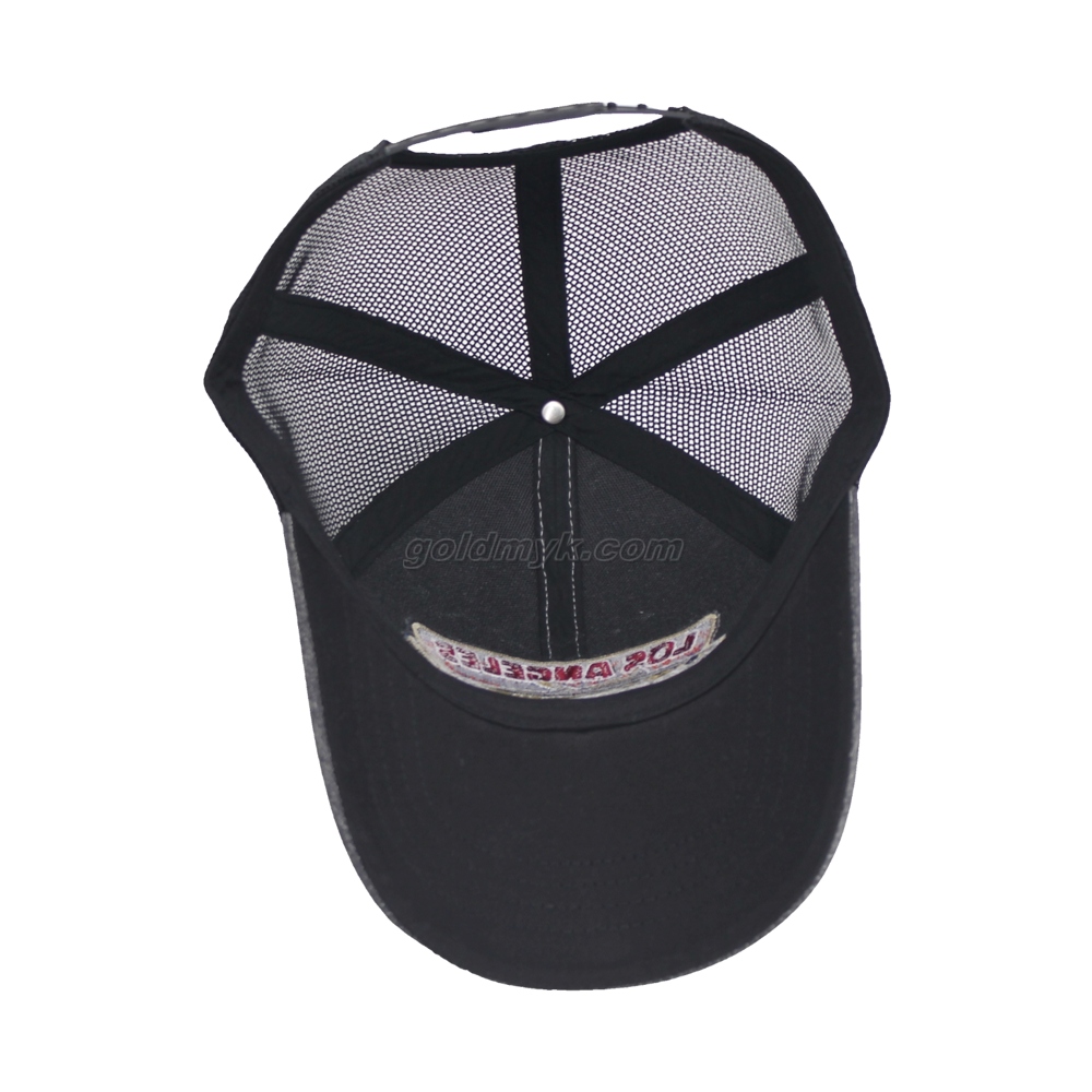 Best Sale Six Panels Heather Grey Color Cotton Twill Trucker Mesh Cap And Hat with Custom Embroidery