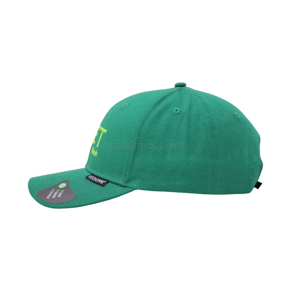Popular 100% Recycled Polyester Fabric Custom Embroidery Baseball RPET Cap And Hat 