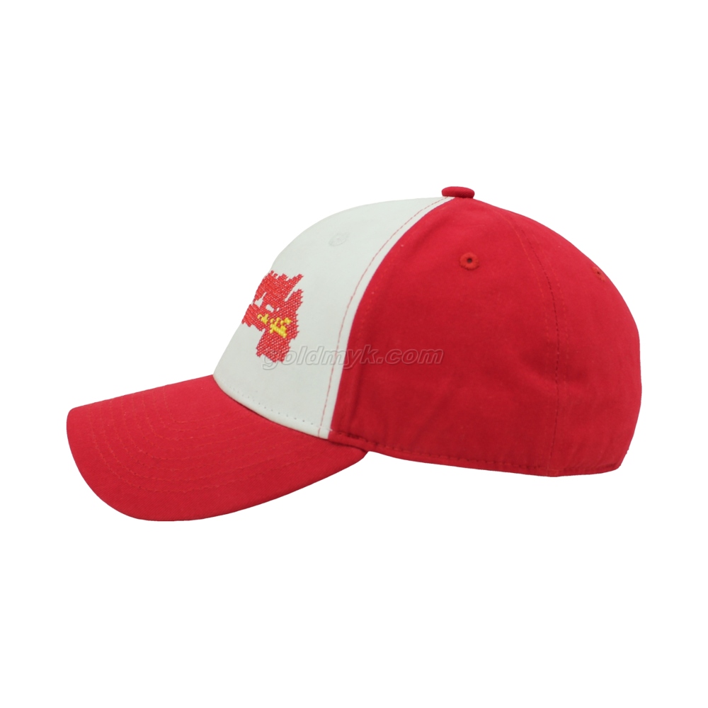 Premium Quality Brushed Cotton Fabric Structured Baseball Cap And Hat with Cross Stitch Embroidery