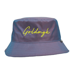 100% Polyester Fabric Bucket Cap Hand Washed Women And Men Acid Washed , Patch Embroidery, 6 Panel Cap