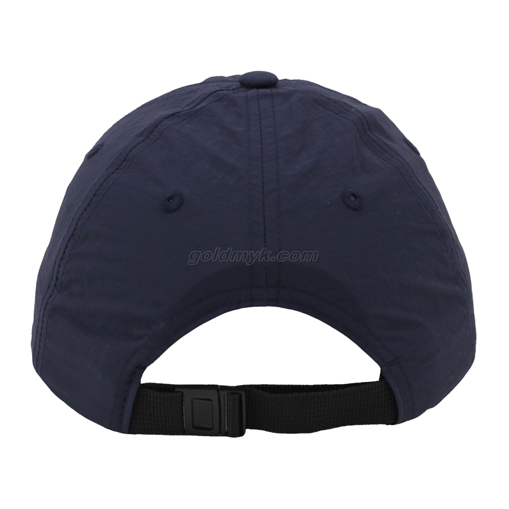 100% Polyester Baseball Cap Rope of Women And Men Custom Embroidery Silk Printed 6 Panel Cap Metal Buckle Closure