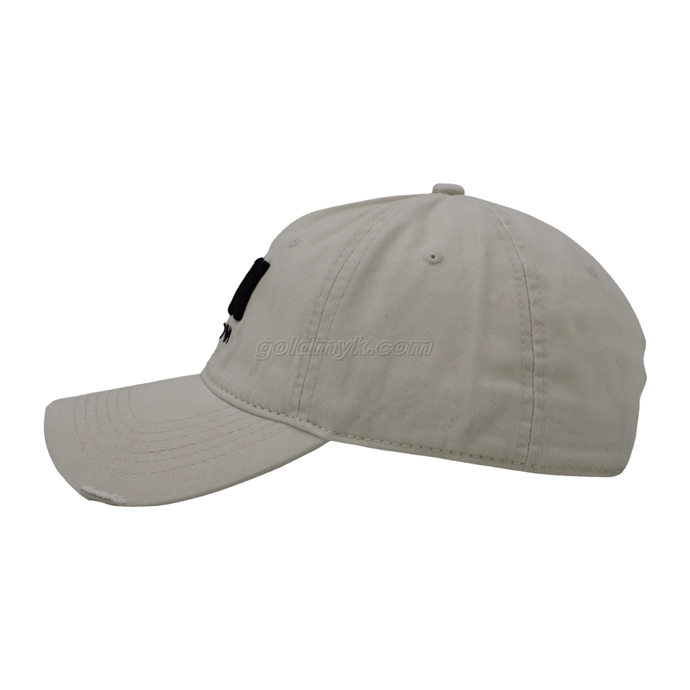 New Design Embroidery Distressed Washed Cotton Unstructured Baseball Cap And Hat Factory