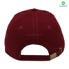 Red 5-Panel Embroidery Style Dad Hat Custom Fabric Cap Curved Brim Baseball Cap