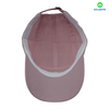 100% Polyester Pink Flat Embroidery Street Style Custom Fabric Cap Curved Brim 5-Panel Baseball Cap