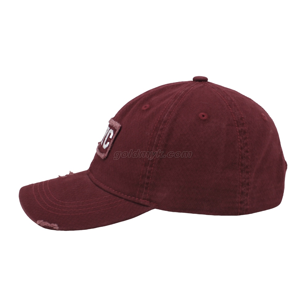 Vintage Stylish Flat Embroidery Washed Baseball Cap Dad Hat 6-panel Sports Caps For Man And Woven Can Custom Logo