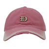 100% Washed Cotton Baseball Cap Rope of Women And Men Custom Embroidery Silk Printed 6 Panel Cap Metal Buckle Closure