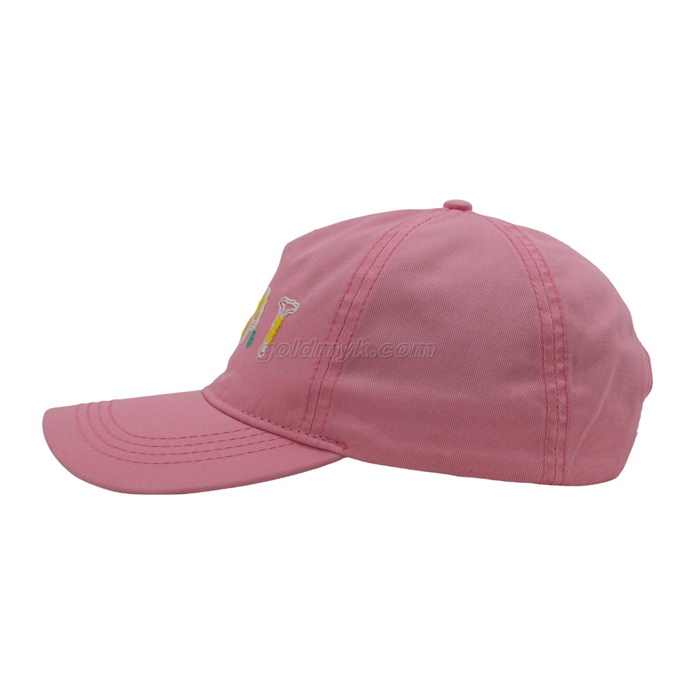 New And Fashion 100% Cotton Twill Five Panels Unstructured Baseball Cap And Hat with New Embroidery Technology