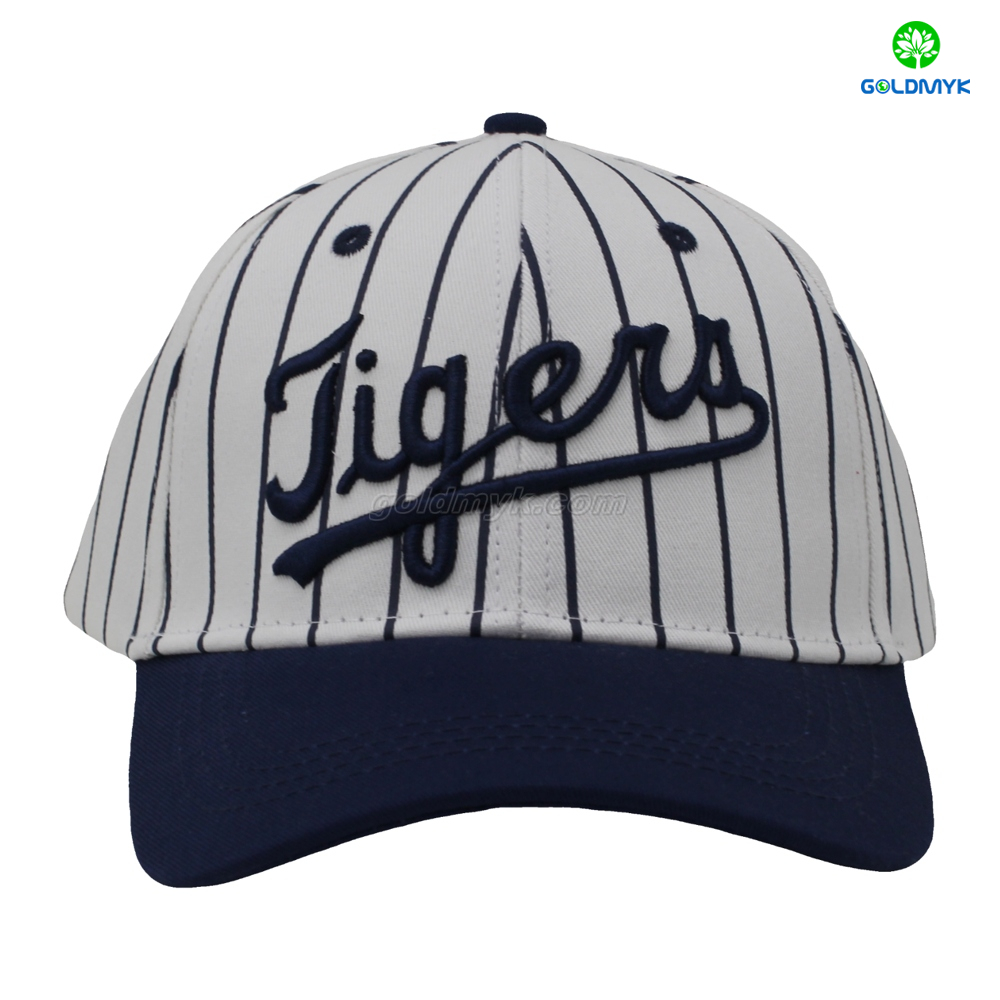New Design Striped Baseball Cap For Men and Women Custom Cotton Baseball Cap