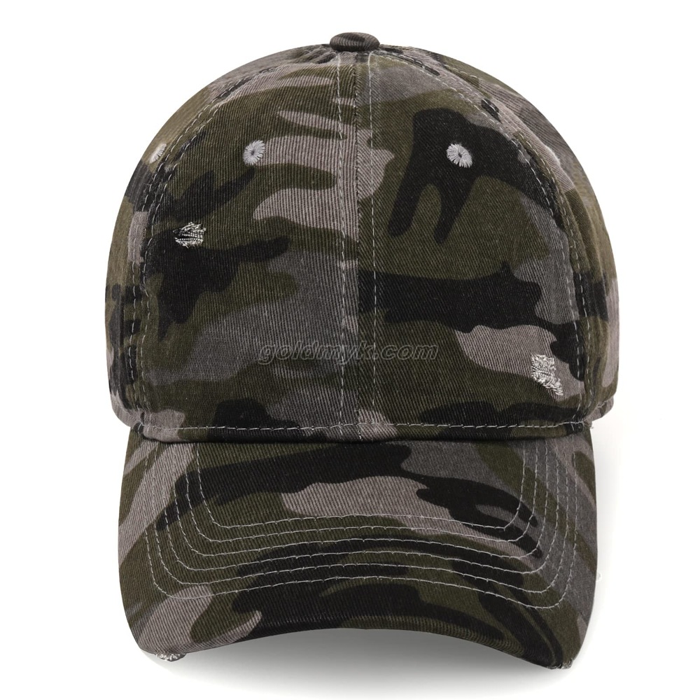 Custom Broke Washed Baseball Sports Caps(Old) Camouflage Caps For Men Can Custom Printing Or Embroidery Cotton Twill