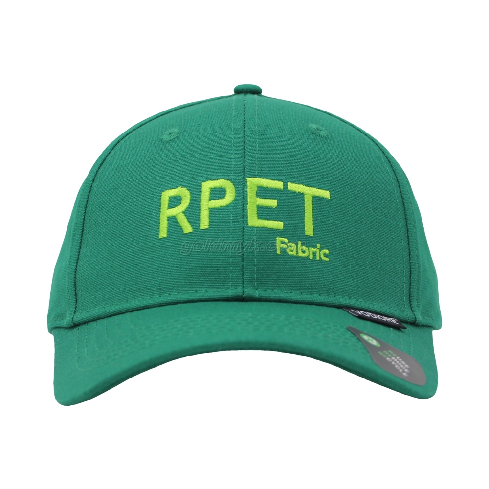 Popular 100% Recycled Polyester Fabric Custom Embroidery Baseball RPET Cap And Hat 