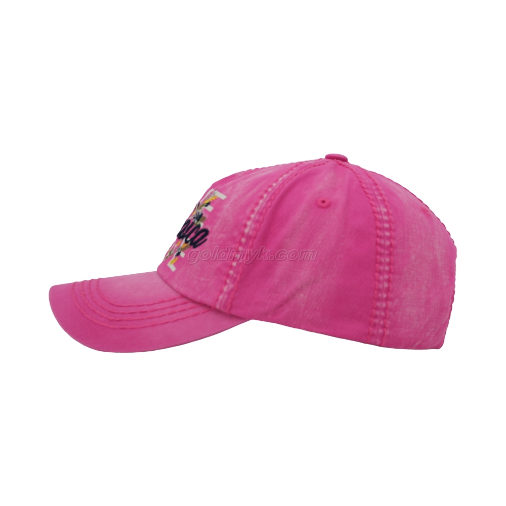 Heavy Sticthing Washed Cotton 5 Panels Unstructured Soft Cap And Hat with Custom Logo Design