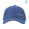 Custom 100% Cotton Twill Denim Navy Blue 6-Panel Baseball Cap Hat TPU Logo Sporty Design for Women Men Embroidery Business