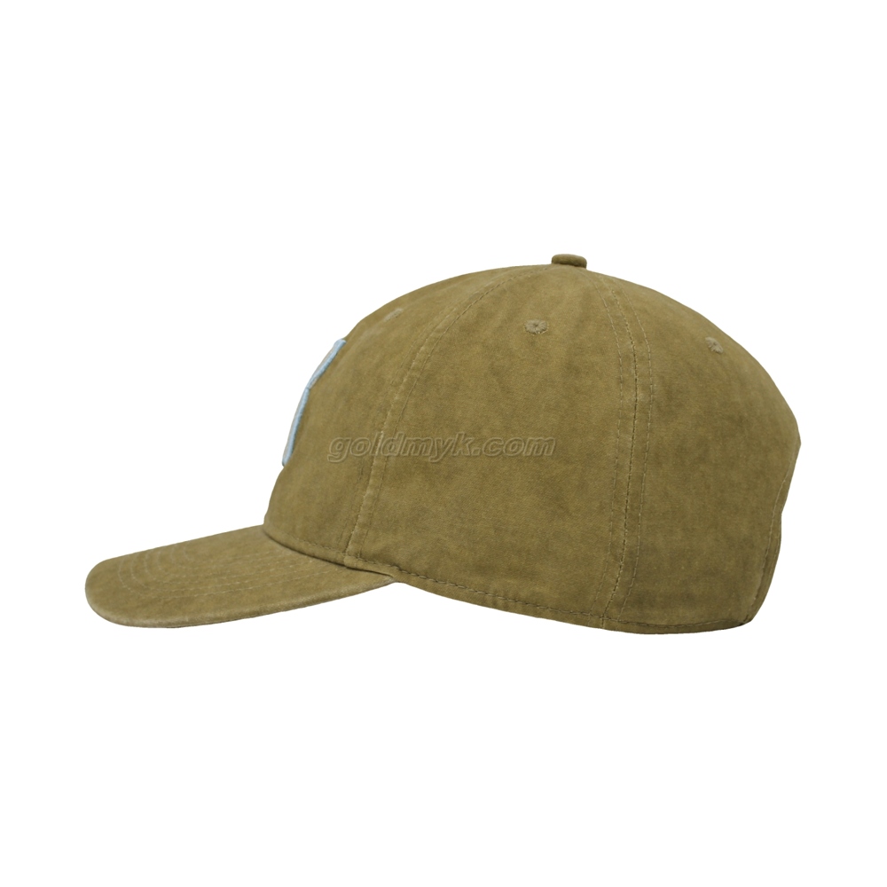 100% Cotton Fabric Baseball Cap Hand Washed Women And Men Acid Washed , Patch Embroidery, 6 Panel Cap