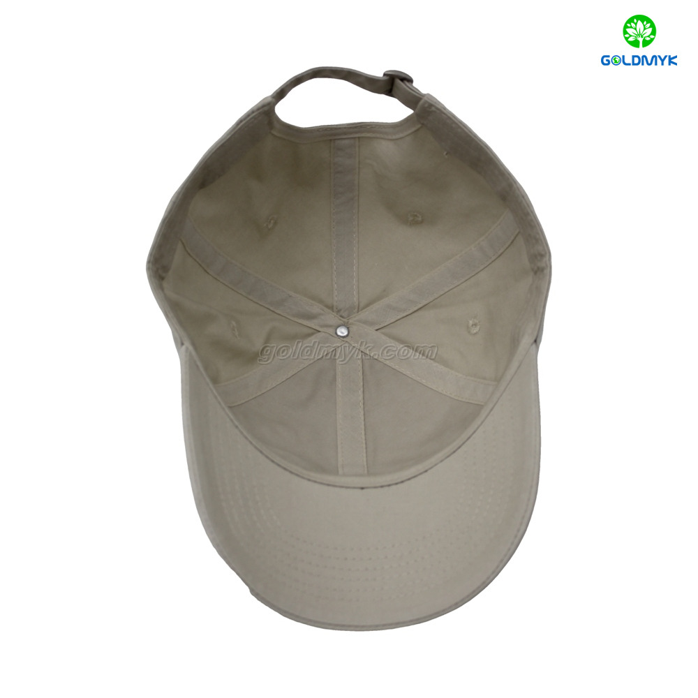 Custom Logo 100% Cotton Twill Fabric Street Style Baseball Cap Hat for Women And Men Business Appropriate 6 Panel Beige Wash