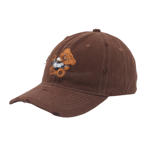 Custom 100% Cotton Fabric Baseball Cap Hand Washed Women And Men Acid Washed , Patch Embroidery, 6 Panel Cap