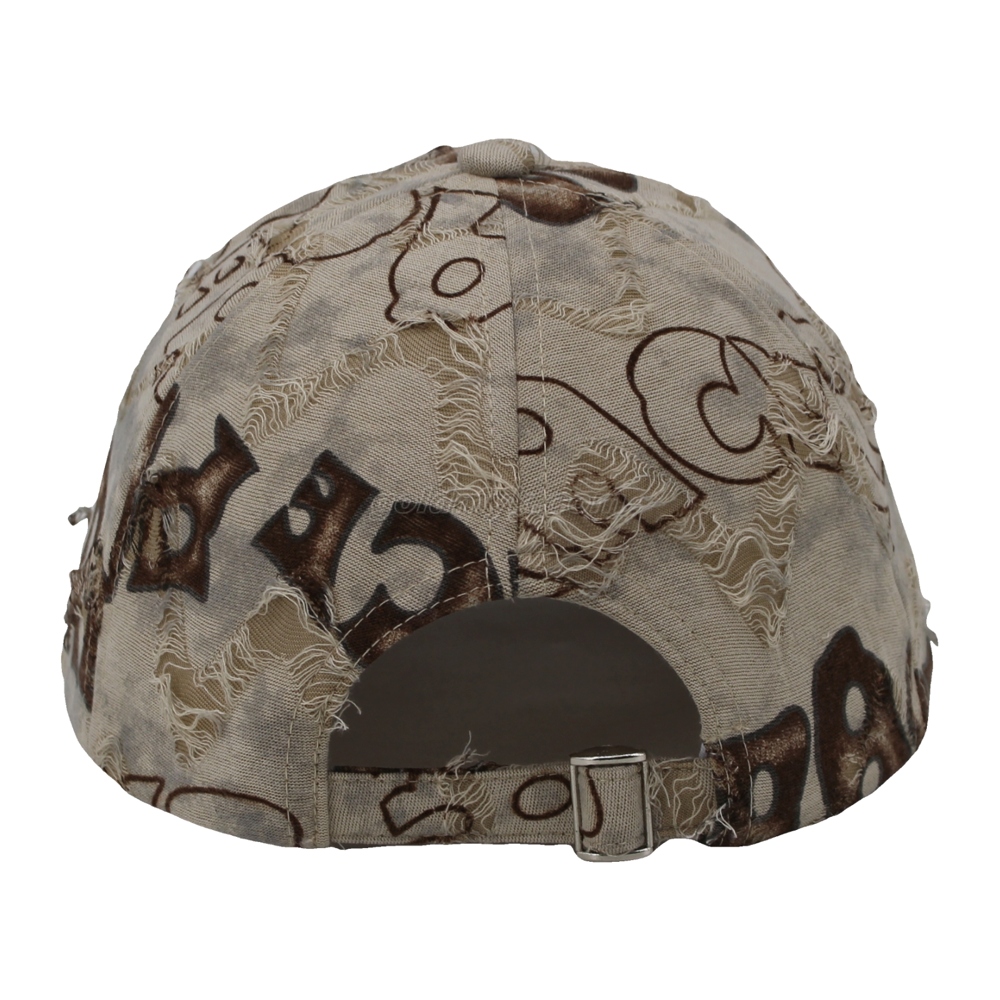100% Cotton Baseball Cap Rope of Women And Men Custom Embroidery Silk Printed 6 Panel Cap Metal Buckle Closure