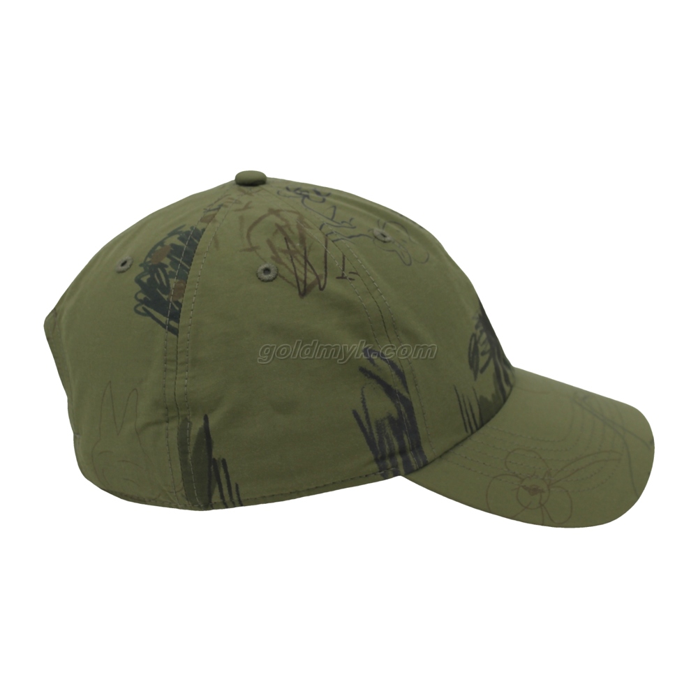 100% Polyester Baseball Cap Rope of Women And Men Custom Embroidery Silk Printed 6 Panel Cap Metal Buckle Closure
