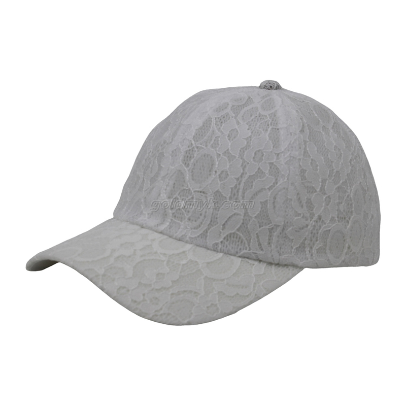 100% Polyester Baseball Cap Rope of Women And Men Custom Embroidery Silk Printed 6 Panel Cap Metal Buckle Closure