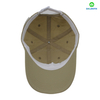 100% Polyester Khaki Flat Embroidery Street Style Custom Fabric Cap Curved Brim 6-Panel Baseball Cap
