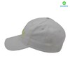 White Flat Embroidery Style Dad Hat Custom Fabric Cap Curved Brim 6-Panel Baseball Cap