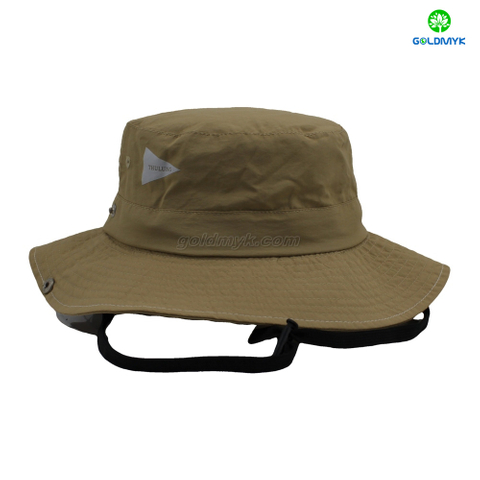 Adjustable Roll-Up Brim Metal-Button Design & Lightweight Comfort for Travel & Outdoor Bucket Hat
