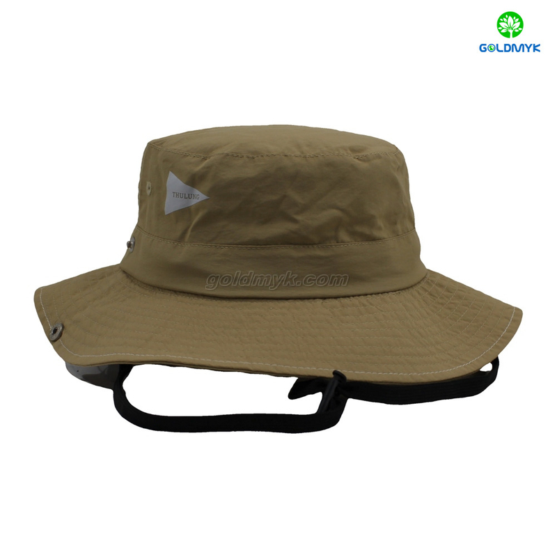 Adjustable Roll-Up Brim Metal-Button Design & Lightweight Comfort for Travel & Outdoor Bucket Hat