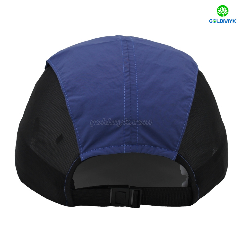 Flat Embroidery Simple Style Street Style Custom Fabric Cap 5-Panel Trucker Mesh Caps