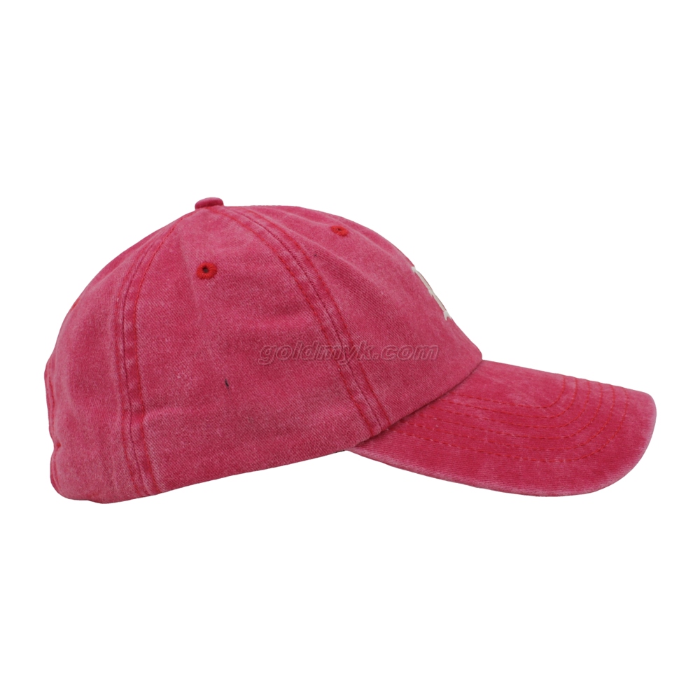 100% Cotton Baseball Cap Rope of Women And Men Custom Embroidery Silk Printed 6 Panel Cap Metal Buckle Closure
