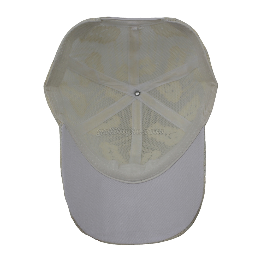 Fashion Cap Lace Fabric Women Baseball Cap And Hat Manufacturer with Custom Design