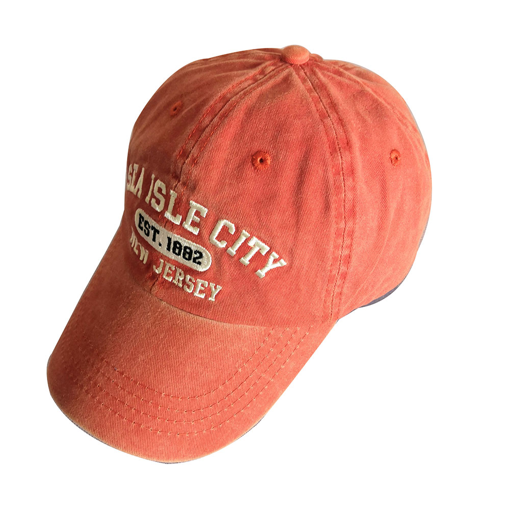 Flat Embroidery Pigment Washed Baseball Cap 