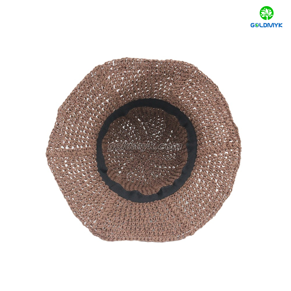 Women Straw Hat Wide Brim Beach Sun Cap Natural Breathable Lightweight Straw Hat