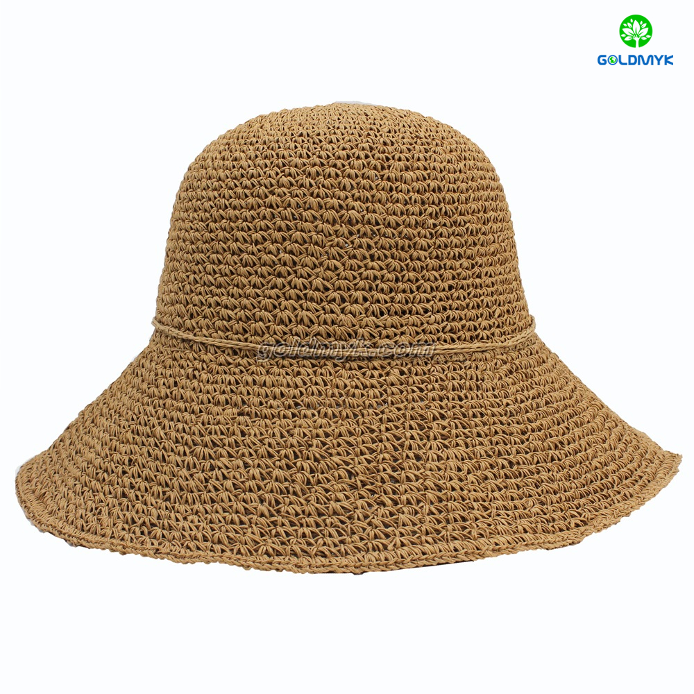 Men Women Roll Up Short Brim Fashionable Straw Hat