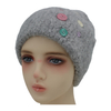 Custom Beanie Knitted Winter Hat Flower Embroidery for Men Women Winter Knit Hat Warm Slouchy Beanie Cuffed Skull Cap