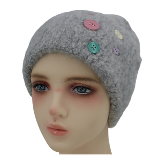 Custom Beanie Knitted Winter Hat Flower Embroidery for Men Women Winter Knit Hat Warm Slouchy Beanie Cuffed Skull Cap