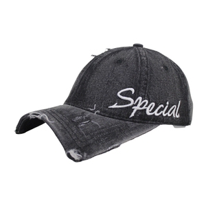 Vintage Stylish Flat Embroidery Washed Baseball Cap Dad Hat 6-panel Sports Caps For Man And Woven Can Custom Logo