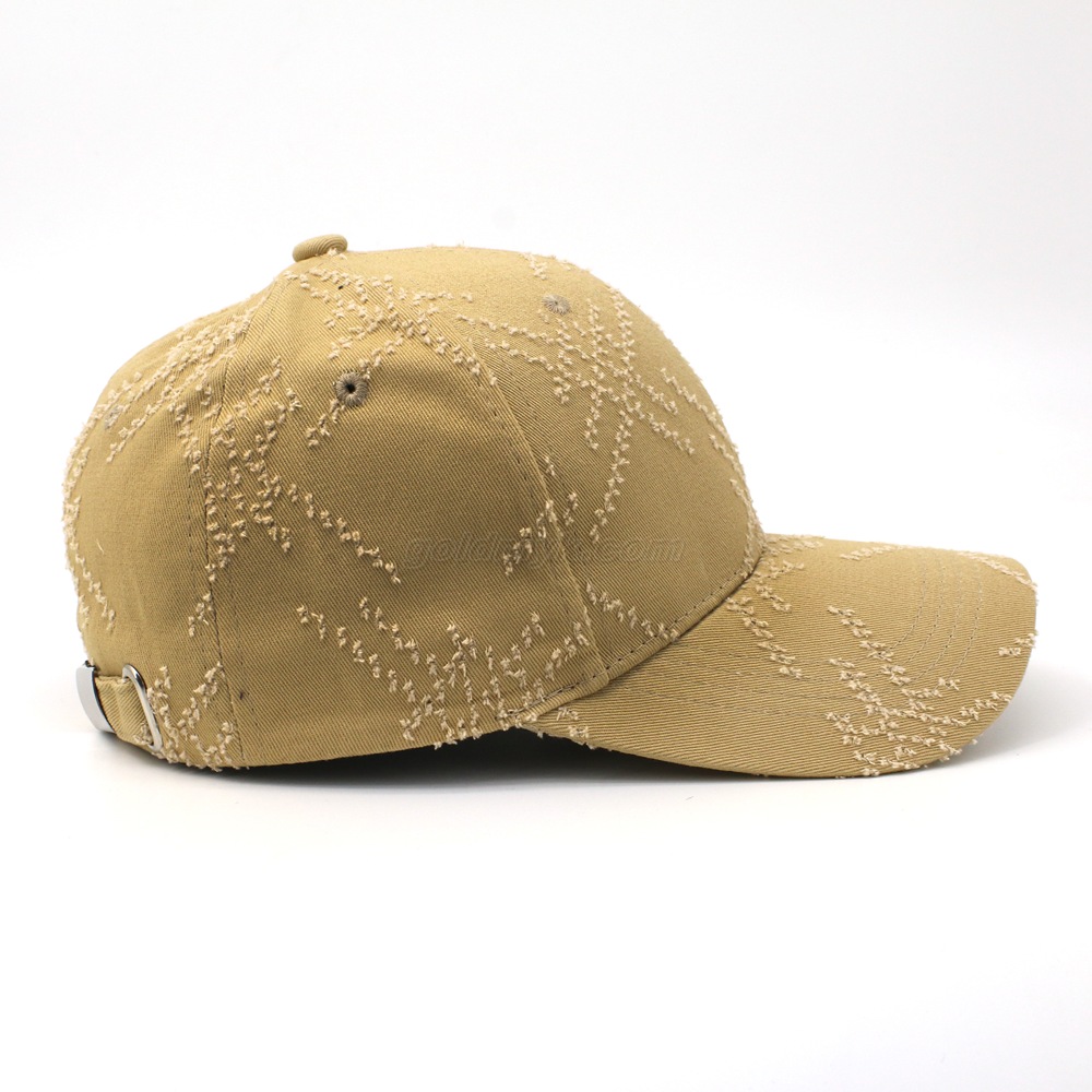 New Fashion Customized Plain Color Cotton Twill 6 Panels Baseball Cap And Hat with Laser Cut Pattern for Unisex