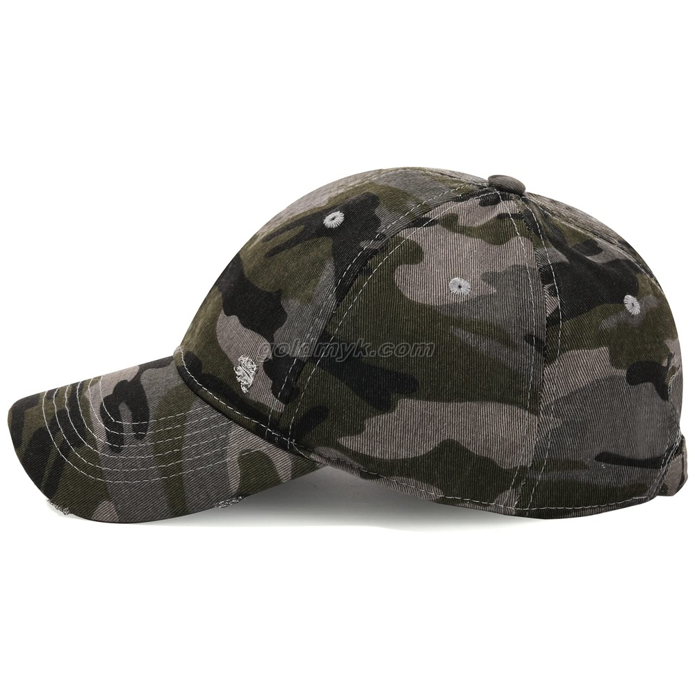 Custom Broke Washed Baseball Sports Caps(Old) Camouflage Caps For Men Can Custom Printing Or Embroidery Cotton Twill