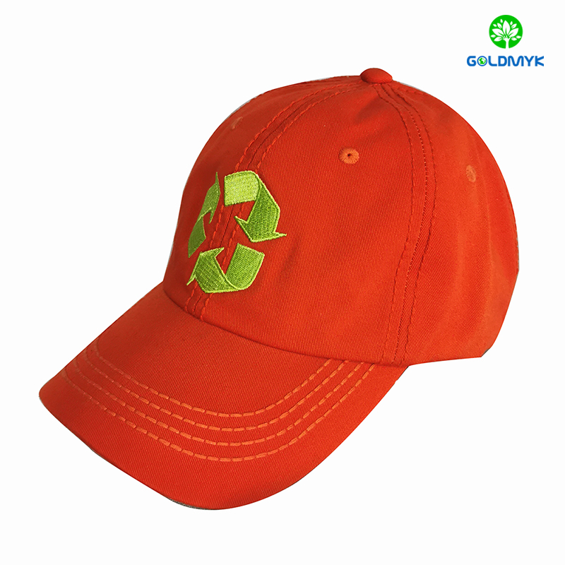 Recycle custom RPET material and cotton fabric baseball caps