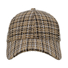 Hot Sale Checked Fabric Six Panels Structured Baseball Cap And Hat with Custom Logo Design