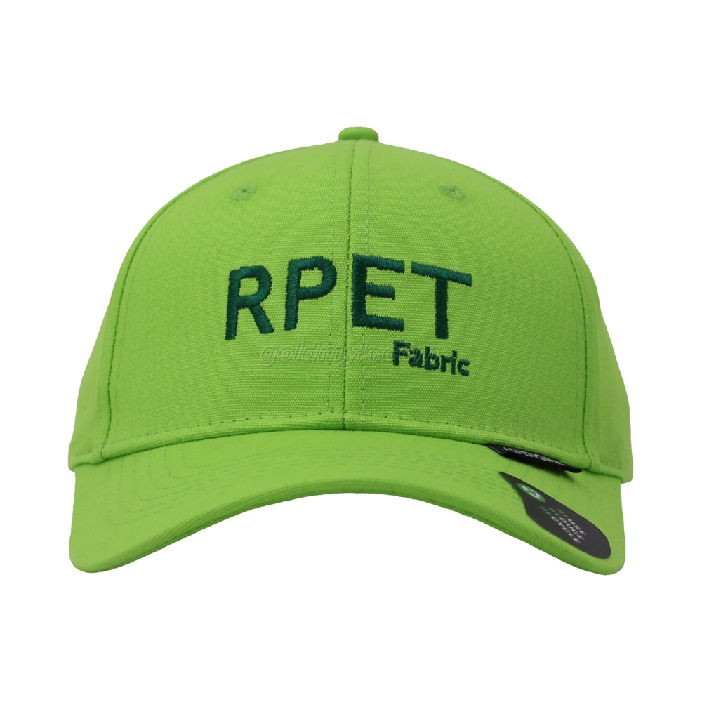 Hot Sale 100% Recycled Polyester Fabric Baseball RPET Cap And Hat with Embroidery And Woven Label
