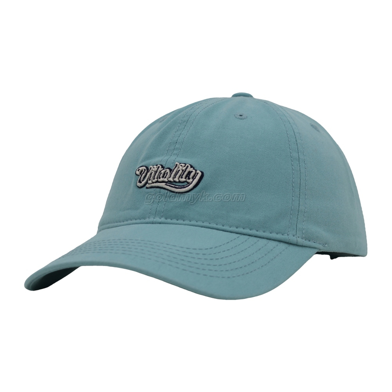 Vintage Stylish 3D Embroidery Washed Baseball Cap Dad Hat 6-panel Sports Caps For Man And Woven Can Custom Logo