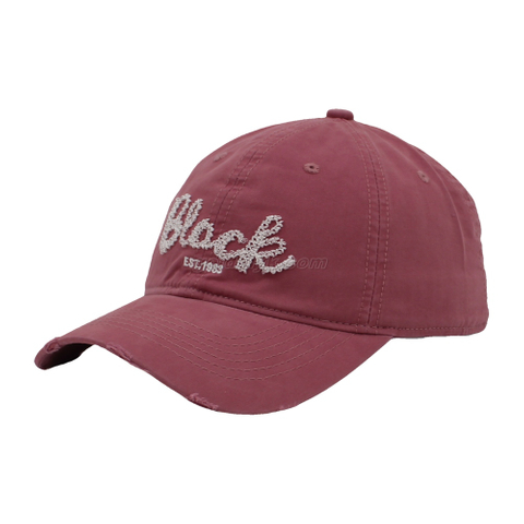 Custom Fabric Baseball Cap Hand Washed Women And Men Acid Washed , Patch Embroidery, 6 Panel Cap