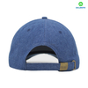 Custom 100% Cotton Twill Denim Navy Blue 6-Panel Baseball Cap Hat TPU Logo Sporty Design for Women Men Embroidery Business