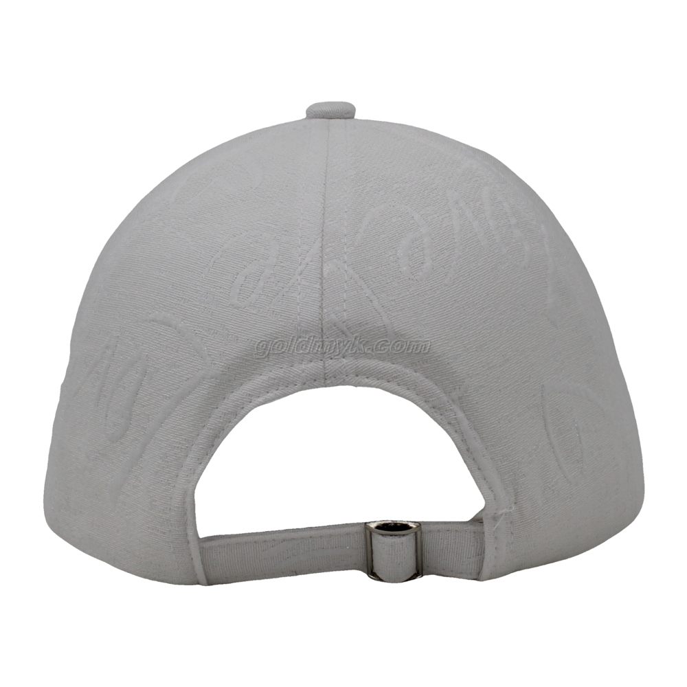 100% Cotton Baseball Cap Rope of Women And Men Custom Embroidery Silk Printed 6 Panel Cap Metal Buckle Closure